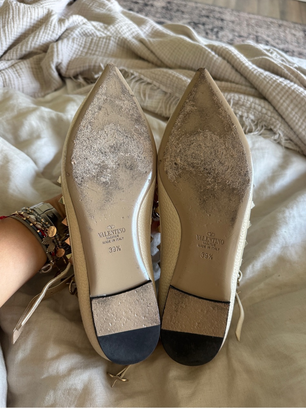 Valentino Garavani Rockstud Ankle Strap Flats – Size 39.5 EU - Picture 7 of 8
